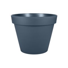Pot de fleur Toscane Ø40 x 32 cm rond - 23 litres - Bleu Jean - EDA