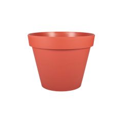 Pot de fleur Toscane POP Ø 25 x 20,6 cm rond - 6 Litres - Orange Terre Battue - EDA