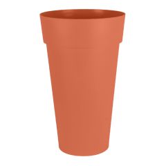 Vase haut Toscane Ø48x80cm rond 90L - Orange Terre Battue - EDA