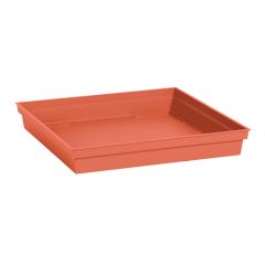 Soucoupe 26,7 x 26,7 x 3,8 cm pour pot 22L Toscane - Orange Terre Battue - EDA
