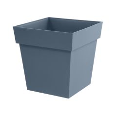 Pot de fleur Toscane Carré - 49,5 x 49,5 x 52,5 cm - 87 Litres - Bleu Jean - EDA