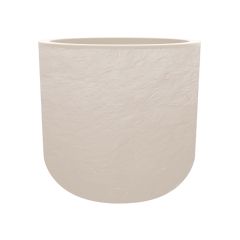 Pot rond VOLCANIA UP décor pierre - Ø48,5 x 46,2 cm - 67 L - Beige calcaire - EDA