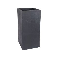 Bac VOLCANIA Gris anthracite - carré Dim.  39,5 x 39,5 x 80 cm - 31L - EDA
