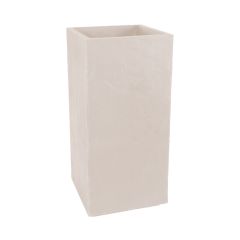 Bac VOLCANIA Beige calcaire - carré Dim.  39,5 x 39,5 x 80 cm - 31L - EDA