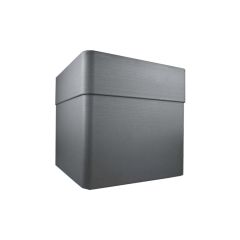 Bac carré CAREL - 40 cm avec roulettes - Dim. 39 x 39 x 39 cm - Volume 26 L - Gris Anthracite - EDA