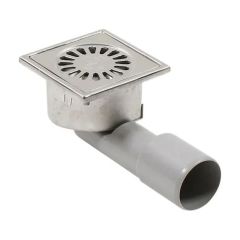 Siphon COMPACT 100x100mm - garde d'eau 50mm - grille visée 2 points - Watts
