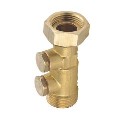 Clapet antipollution contrôlable W.F avec bouchons laiton - Mâle/Femelle écrou libre 3/4''(20/27) Calibre 15 - Watts