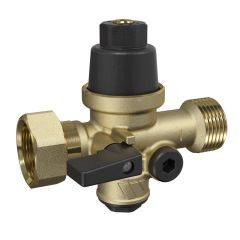 Réducteur de pression REDUBLOC 3.1 entrée femelle écrou libre 3/4''(20/27) sortie Mâle 3/4''(20/27) et Femelle 1/2''(15/21) avec manomètre - Watts