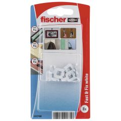 8 Crochets fischer Fast & Fix blanc - Fischer