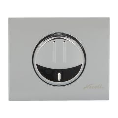 Bouton SOURIRE - double débit - épaisseur cloison 10 à 115 mm - Chromé brillant - Nicoll