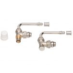 Kit raccordement radiateur 75 mm équerre - PER à sertir Ø16 - Danfoss