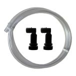 Tuyau jauge Ø20/27 noir et 2 raccords coude pour récupérateur d'eau