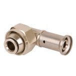 Coude multicouche laiton à sertir - Femelle écrou libre 3/4 EK- Ø16 x 2,0 - Henco