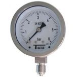 Manomètre TOUT Inox à cadran sec RADIAL Mâle 1/4" (8/13) - Ø63 - Pression 0 / 2,5 bar - Sferaco