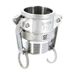 Raccord rapide à cames inox coupleur mâle B - 1'' (26/34)