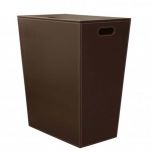Panier à linge Ecopelle en cuir synthétique avec sac L43 x l26 x h48 cm - marron - Koh-I-Noor