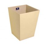 Poubelle salle de bain Ecopelle en cuir synthétique L23 x l23 x h30cm - couleur crème - Koh-I-Noor