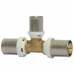 Raccord Multicouche à sertir Té inégal Ø32x3,0 - Ø16x2,0 - Ø32x3,0 - Somatherm