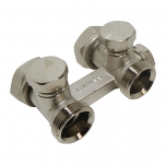 Vanne en H double corps droit monotube pour radiateur à robinetterie intégrée - écrou 3/4" (20/27) - mâle 3/4 EK - Somatherm