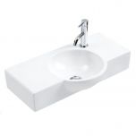 Vasque céramique Lave-Mains à fixer VENECIA - Blanc Brillant - L400 x l265 x H110 mm - Bathco