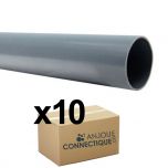 10 Tubes PVC évacuation NF-Me lisse - diamètre 40 mm - 4 mètres - ép. 3,0 mm - Arcanaute