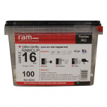 Seau de 100 RAMCLIP blanc simple Ø16 pour fixer les gaines souples - Ram