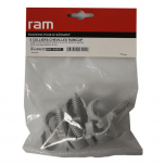 5 colliers cheville RAMCLIP double gris pour tube nu Ø22 et prégainé + prégainé duo Ø12 - RAM