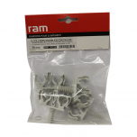 5 CLIPEO double gris - Fixation pour tube IRL Ø16 - Ram