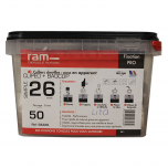  50 CLIPEO simple blanc multicouche nu Ø26 et prégainé Ø16 + 50 BAGCLIP - RAM