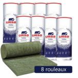 8 rouleaux laine de verre URSA Hometec 35 TERRA nu - Ep. 60mm - 96m² - R 1.70
