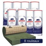 8 rouleaux laine de verre URSA MRK 40 TERRA revêtu kraft - Ep. 300mm - 24,96m² - R 7.50