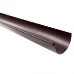 Profilé gouttière PVC 25 coextrudé demi-ronde 4 m - Marron - First Plast