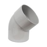 Coude PVC 45° mâle femelle pour tube Ø100 - Gris - First Plast