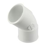 Coude PVC blanc NICOLL Femelle Femelle 45° - Ø32