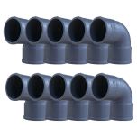 10 raccord PVC 87°30 Femelle/Femelle Ø32 - First Plast
