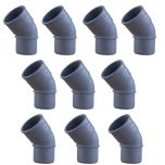10 coudes PVC 45° Mâle/Femelle Ø32 - First Plast