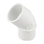 Coude PVC blanc NICOLL Mâle Femelle 45° - Ø32