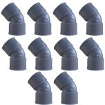 10 coudes PVC 45° Femelle/Femelle Ø40 - First Plast