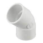 Coude PVC blanc NICOLL Femelle Femelle 45° - Ø40