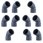 10 coudes PVC 67°30 Femelle/Femelle Ø40 - First Plast
