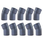 10 coudes PVC 22°30 Mâle Femelle Ø40 - First Plast