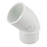 Coude PVC blanc NICOLL Mâle Femelle 45° - Ø40