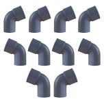 10 coudes PVC 67°30 Mâle/Femelle Ø40 - First Plast