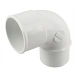 Coude PVC blanc NICOLL Mâle Femelle 87°30 - Ø40