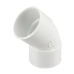 Coude PVC blanc NICOLL Femelle Femelle 45° - Ø50