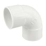 Coude PVC blanc NICOLL Femelle Femelle 87°30 - Ø50