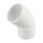 Coude PVC blanc NICOLL Mâle Femelle 45° - Ø50