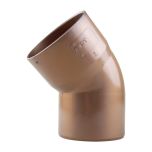 Coude PVC 45° mâle femelle pour tube de descente Ø80 - aspect cuivre - First Plast
