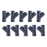 10 culottes PVC 45° Femelle Femelle Ø40 - First Plast