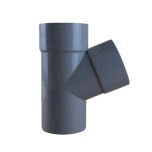 Culotte PVC 67°30 Mâle Femelle Ø80 - First Plast